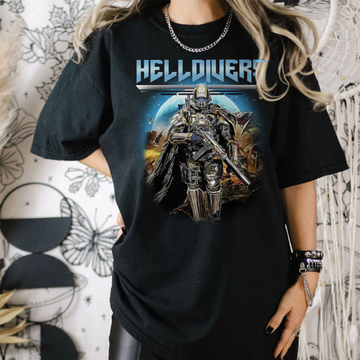 Helldivers 2 Skull Shirt, Video Game Shirt, Divers 2 Tee, Malevelon Creek Graphic Tee, Unisex Game Shirt