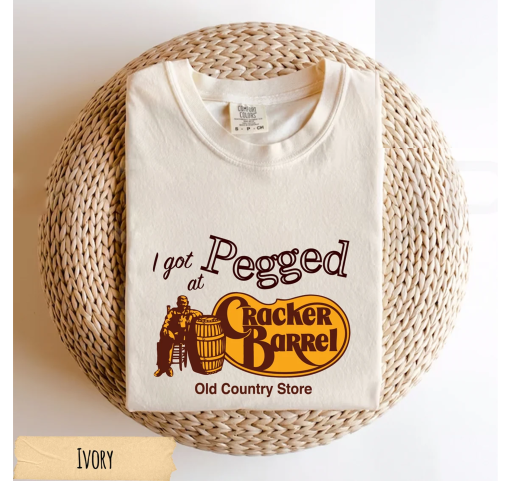 I Got Pegged at Cracker Barrel Old Country Store Comfort Colors T-Shirt, Vintage Cracker Barrel Tee, Funny Tee, Vintage Shirt, Sarcastic Tee