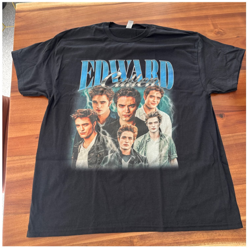 Limited Edward Cullen Vintage T-Shirt, Graphic Unisex T-shirt, Retro 90’s Fans Homage T-shirt, Gift For Women and Men