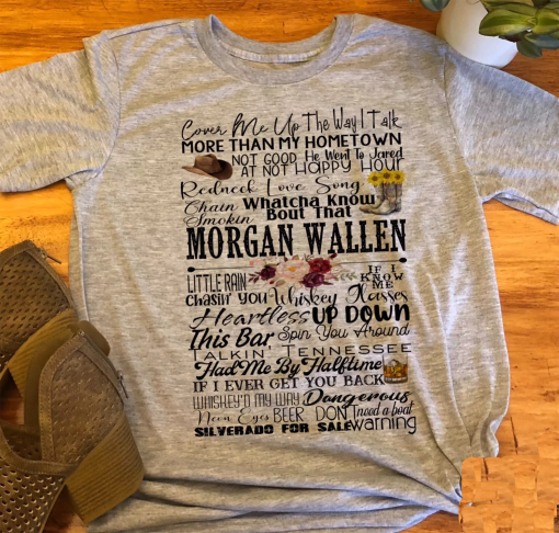 Morgan Wallen Lyrics T-shirt, Country Music Custom Graphics Shirt