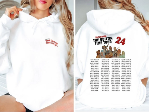 Zach Bryan Quittin Time Tour Hoodie, Quittin Time Tour 2024, Concert Sweatshirt, Zach Bryan Merch