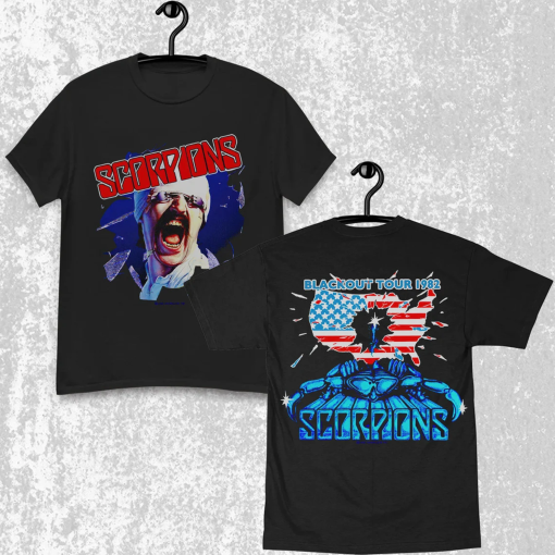 Vintage 80s Music Band Scorpions Blackout Tour Shirt