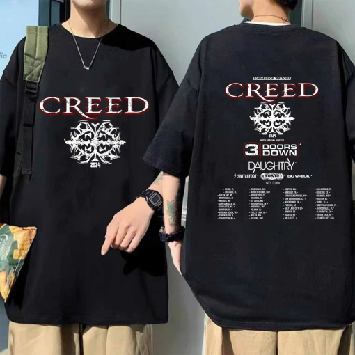 Creed 2024 Tour Summer of ’99 Tour Shirt, Creed 2024 Concert Shirt, Creed Band Fan Gift, Rock Band Creed Graphic Shirt, Creed Tour Merch