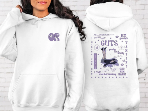 Olivia Rodrigo Guts Hoodie, Olivia Rodrigo Sweatshirt, Guts Sweatshirt, Guts Tour 2024 Hoodie, Olivia Rodrigo Tour Sweatshirt