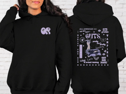 Olivia Rodrigo Guts Hoodie, Olivia Rodrigo Sweatshirt, Guts Sweatshirt, Guts Tour 2024 Hoodie, Olivia Rodrigo Tour Sweatshirt