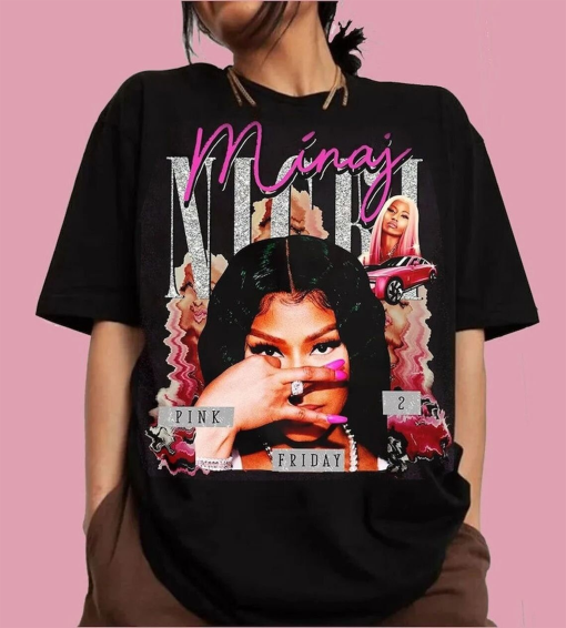 Vintage Nicki Minaj Shirt,Nicki Minaj Tour 2024 Shirt,Retro Nicki Minaj Merch,Nicki Minaj Gift,Rapper Homage Graphic Shirt,Gift for Fan