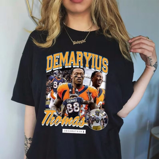 Demaryius Thomas Shirt, Demaryius Thomas Vintage 90s Bootleg Style Rap Tee, Demaryius T-Shirt, Trending Shirt