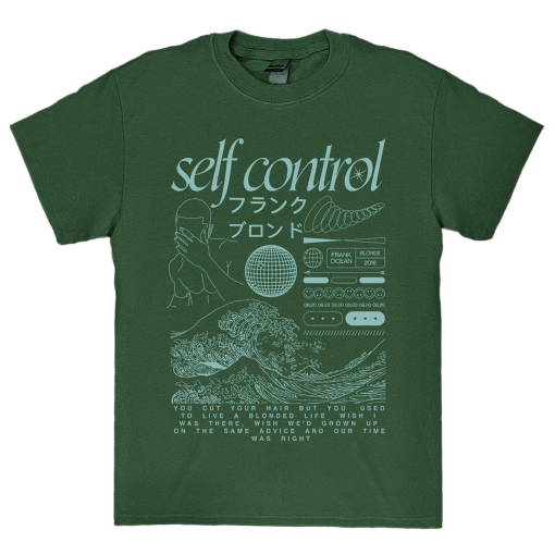 Frank Ocean SELF CONTROL Art Short Sleeve Shirt | blond album | music gift | vintage style tee | Blonded | Trends Original Design y2k