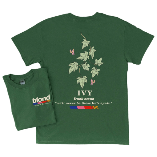 Frank Ocean BLOND IVY Short Sleeve T Shirt | blond album | blonded | music gift | cool gift ideas y2k