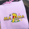 Embroidered Custom Mama Bear Sweatshirt For Mom Shirt For Mother’s Day Personalized Embroidered Winnie The Pooh Hoodie Classic Pooh Bear Tee