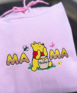 Embroidered Mama Bear pooh shirt; Embroidered Sweatshirt…