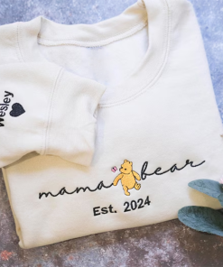 Embroidered Sweatshirt for Mom, Sleeve Embroidered Sweatshirt,…