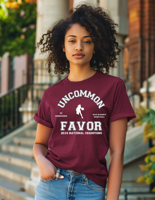 Uncommon Favor Women’s NCAA Basketball T-shirt Gift for Athlete South Carolina Gamecocks