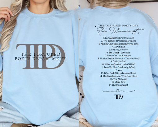 The Tortured Poets Department Shirt, Gift For Fan, TS New Album Sweatshirt, TTPD Crewneck, The Eras Tour 2023 Shirt, TS Swiftie Concert Tee