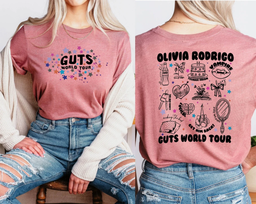 Olivia Rodrigo Guts World Tour Shirt, Guts Tour 2024 Shirt, Concert Shirt, Olivia Rodrigo Fans Shirt, Olivia Guts Merch, Music Concert Shirt