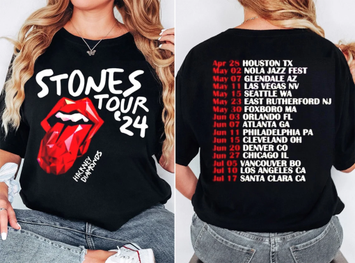 The Rolling Stones Hackney Diamonds Tour 2024 T Shirt, Hackney Diamonds Shirt, The Rolling Stones Concert Shirt, The Rolling Stones Fan Gift