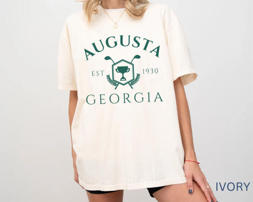 Augusta, Georgia Comfort Colors Short Sleeve T-Shirt | Vintage Style Golf Shirt | Men, Women’s | Gift for Her, Golfer | Golf, Country Club