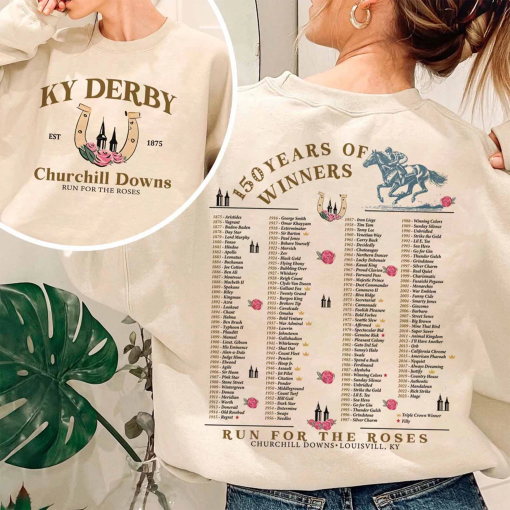 Celebrating 150 Years KY Derby Shirt, Kentucky Horse Racing Weekend, Derby 150 Years Of Winners Tee, Kids Horse Racing Derby Shirts