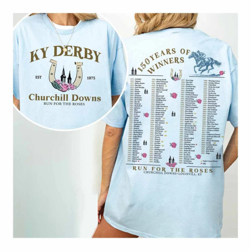 Celebrating 150 Years KY Derby Shirt, Kentucky Horse Racing Weekend, Derby 150 Years Of Winners Tee, Kids Horse Racing Derby Shirts