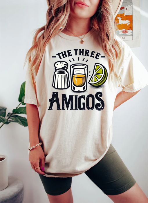 The Three Amigos Shirt, Funny Drinking Shirt,Lime Salt Tequila,The Three Amigos Tequila,Cinco De Mayo Shirts,Fiesta Shirt, Mexico Trip Shirt