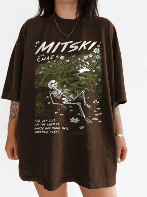 Mitski Shirt, Skelleton Mitski with Chai shirt, Skull Mitski 2024 Concerts Fans Gift Shirt