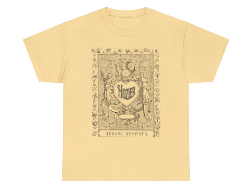 Hozier Unreal Unearth T-Shirt- Hozier Merch- Vintage Band Tee- Gothic Angels Floral Fairy Shirt- Fairycore- Unisex Heavy Cotton Tee