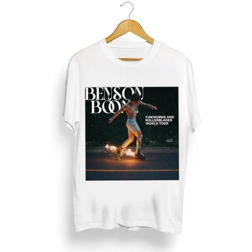 Benson Boone Fireworks and Rollerblades World Tour 2024 Shirt, Benson Boone 2024 Concert Tee, Beautiful Things, Benson Boone Tour Merch