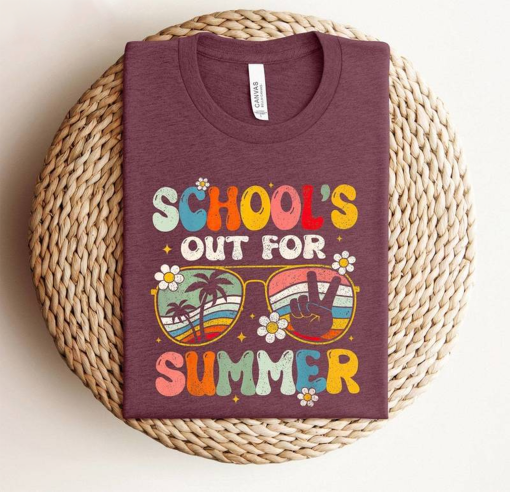 Schools Out For Summer Cute Shirt, Happy Last Day Of School Tee Tops T-shirt