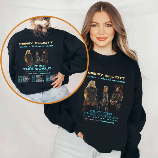 Missy Elliott – Out of This World 2024 Tour Shirt, Missy Elliott Fan Shirt, Missy Elliott Rap Tour 2024 Tee, Out of This World 2024 Concert