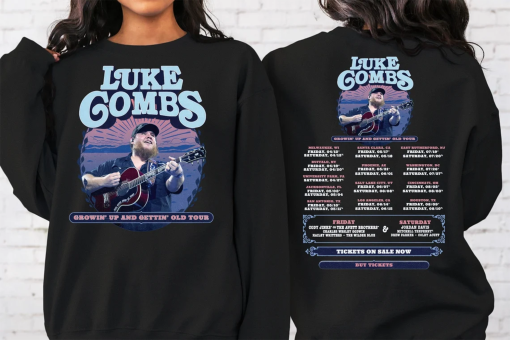 Luke Combs 2024 Tour Growing Up and Getting Old Sweatshirt, Luke Combs Merch, Country Music Tee, Luke Combs Fan Shirt