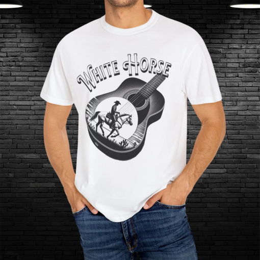 White Horse Comfort Colors T-Shirt, Stapleton Concert Tee, Country Music Fan Gift, Guitar Cowboy Shirt, Western Cowgirl, Stadium Tour 2024