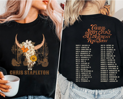 Chris Stapleton Tour 2024 2 Side Shirt, Chris Stapleton All Road Show Tour 2024 T Shirt, Chris Stapleton Shirt, All Road Show Tour 2024