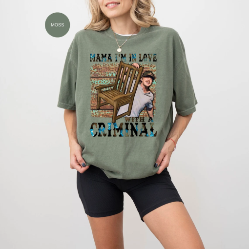 Morgan Mugshot Shirt, Mama I’m In Love With A Criminal, Wallen Comfort Colors Mugshot, Gift Country Music Fan, Concert Tee