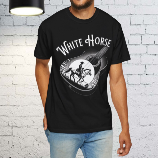 White Horse Comfort Colors T-Shirt, Stapleton Concert Tee, Country Music Fan Gift, Guitar Cowboy Shirt, Western Cowgirl, Stadium Tour 2024