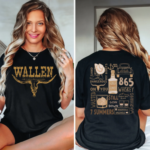 Wallen Shirt, Wallen Bullhead Shirt, Wallen T-Shirt, Wallen Westerns gift, Wallen Western T-Shirt, Cowboy Wallen Shirt