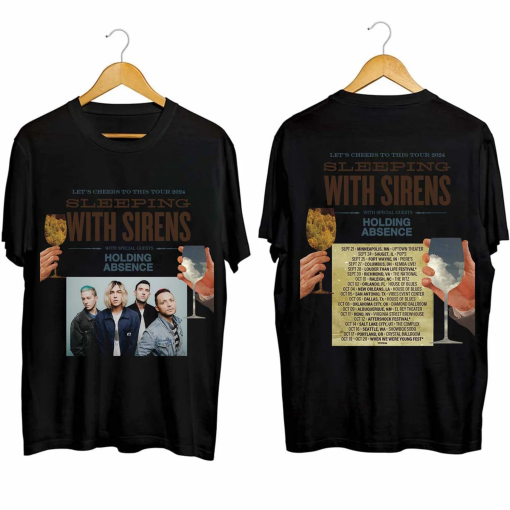 Sleeping With Sirens – Let’s Cheers to This 2024 Tour Shirt, Sleeping With Sirens Band Fan Shirt, Let’s Cheers to This 2024 Concert Shirt