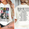 Comfort Colors® Bad Bunny Vintage Concert Shirt, Retro Washed Bad Bunny Bootleg Graphic T-Shirt, Bad Bunny Fan TShirt, Bad Bunny Album Merch