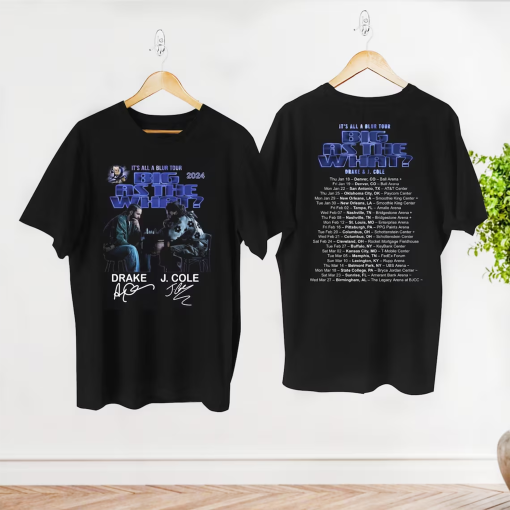 Drake J Cole Tour 2024 T-Shirt, Drake J Cole Big As The What It’s All Blur Tour 2024 Shirt, Rap Music Concert, Drake J Cole Fan Gift Shirt