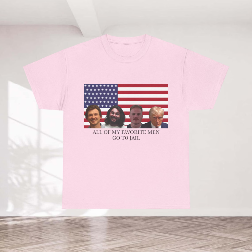 My Favorite Men go to Jail New Morgan Wallen Mugshot, Koe Wetzel, Zach Bryan, Donald Trump Mug Shot Unisex Heavy Cotton Tee