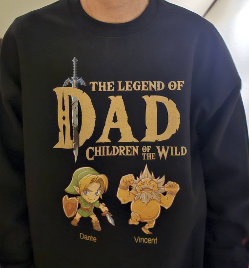 Dad The Legend Of Dad Personalized T-Shirt, Zelda Dad Shirt, Zelda Link Shirt, Breath Of The Wild Shirt, Custom Legend Of Zelda Shirt