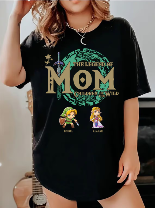 Personalized The Legend Of Mom Shirt, Zelda Mom Shirt, Custom Zelda Shirt, Breath Of The Wild Shirt, Tears Of The Kingdom, Gamer Shirt