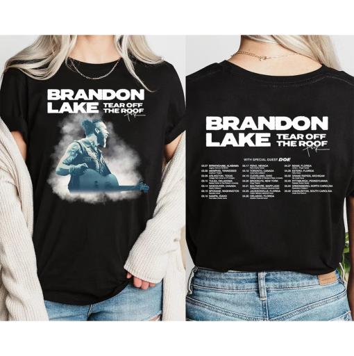 Brandon Lake Tear Off The Roof Tour 2024 Shirt, Brandon Lake Fan Gift Shirt, Brandon Lake Concert 2024 Shirt, Brandon Lake 2024 Tour Tee