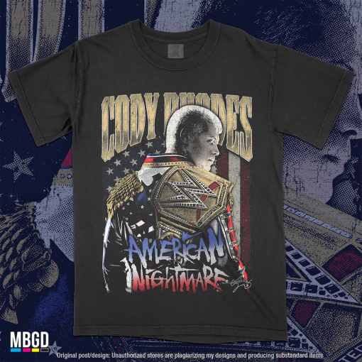 Cody Rhodes Shirt, The American Nightmare Cody Rhodes T-Shirt, Vintage Wrestling Shirt, 90’s Shirt