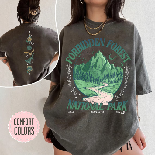 National Park Wizard Comfort Colors Shirt – Forbidden Forest Tee, HP Inspired Wizarding World T-Shirt, Bookish Gift for Fans