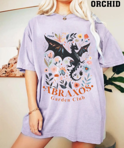 Abraxos Flower Comfort Colors Shirt, Fantasy Dragon…