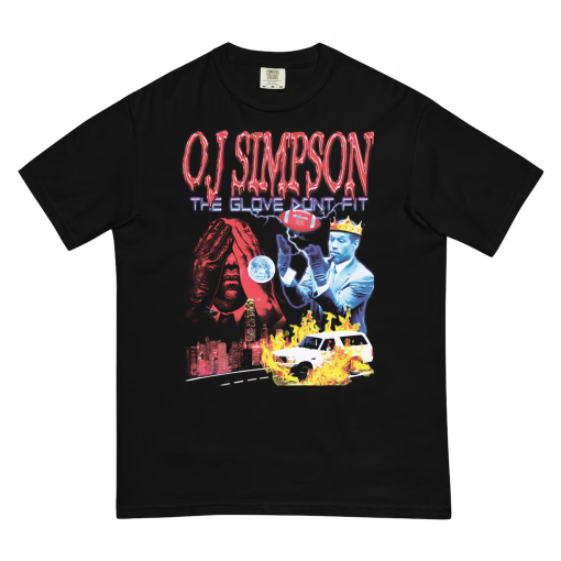 OJ Simpson – The Glove Don’t Fit – Vintage Shirt – T shirt, Rap Shirt, Vintage Bootleg Retro 90s Streetwear Rapper Graphic Rap Tee T-shirt