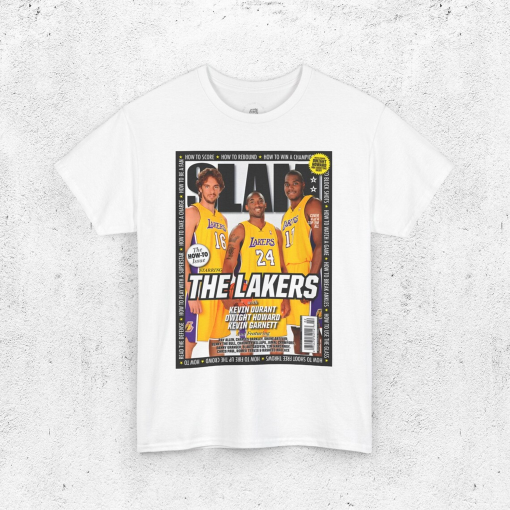 Kobe Bryant Shirt, Pau, Bynum, Los Angeles Lakers “LA” Magazine Cover T-Shirt, Unisex Sports Tee, Vintage Retro Basketball Streetwear, Gift