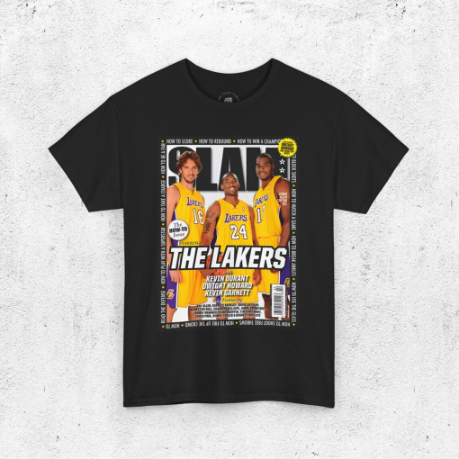 Kobe Bryant Shirt, Pau, Bynum, Los Angeles Lakers “LA” Magazine Cover T-Shirt, Unisex Sports Tee, Vintage Retro Basketball Streetwear, Gift