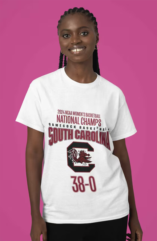 NCAA 2024 Women’s Basketball National Champions South Carolina Gamecocks TShirt, Coach Dawn Staley, Kamilla Cardoso, Te-Hina Paopao,