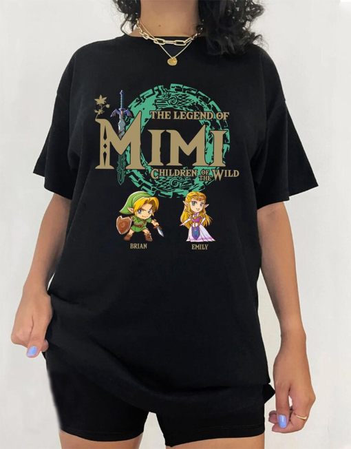 Personalized The Legend Of Mimi Shirt, Zelda Mom Shirt, Custom Zelda Shirt, Breath Of The Wild Shirt, Tears Of The Kingdom, Gamer Shirt